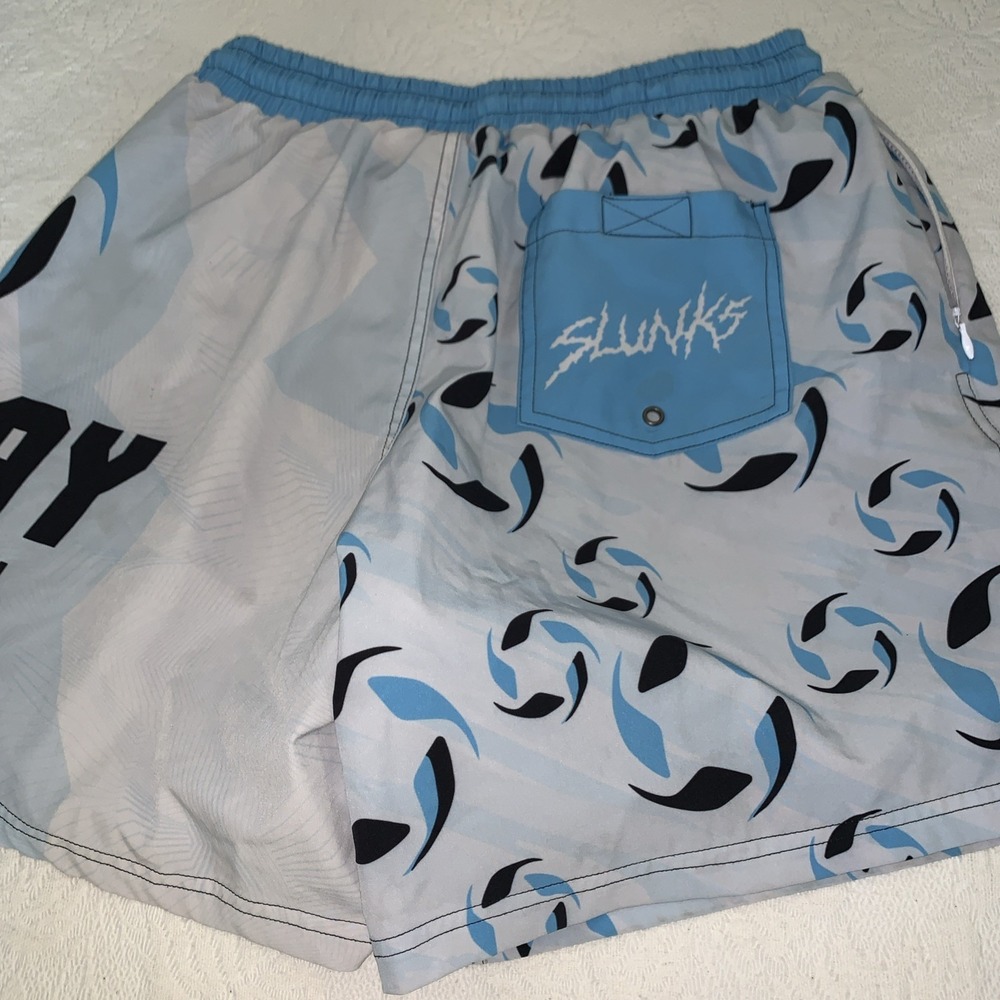 Slunks Shorts Men's Large Blue Lined Proplay Volleyball - Picture 6 of 9